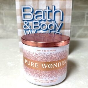 BBW Pure Wonder Bath & Body Works 3 Wick Candle
